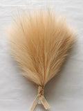 Artificial Brown Pampas Grass Fake Flowers Silk Reed Simulated Feather Wedding Decoration Bouquet Home Decor Floral Arrange DIY