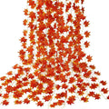 Artificial Fall Maple Leaf Vine Plant Garland 220cm Autumn Leaves Hanging Plants for Halloween Thanksgiving Room Home Decor