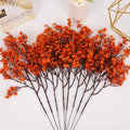 5Pcs Artificial Flowers Fall Babys Breath Fake Plants Home Wedding Centerpiece Table Thanksgiving Party Autumn Room Decorations