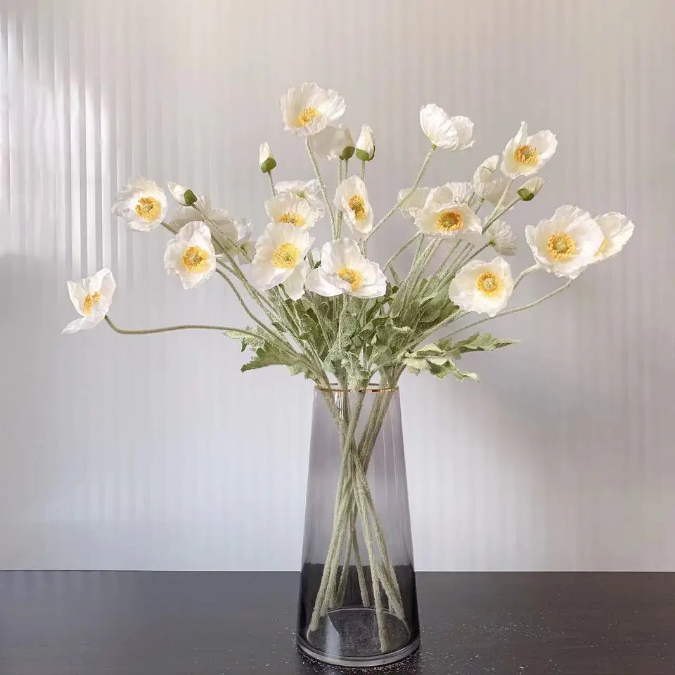 4 Head Artificial Flowers Bouquet Poppy Fake Flowers For Home Decor Garden Party Wedding Decoration Diy Accessories