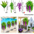 5PC DIY Combination of Artificial Boston Fern and Persian Violet Wall-mounted Persian Ivy Vine Plants Green Wall Plant 2026