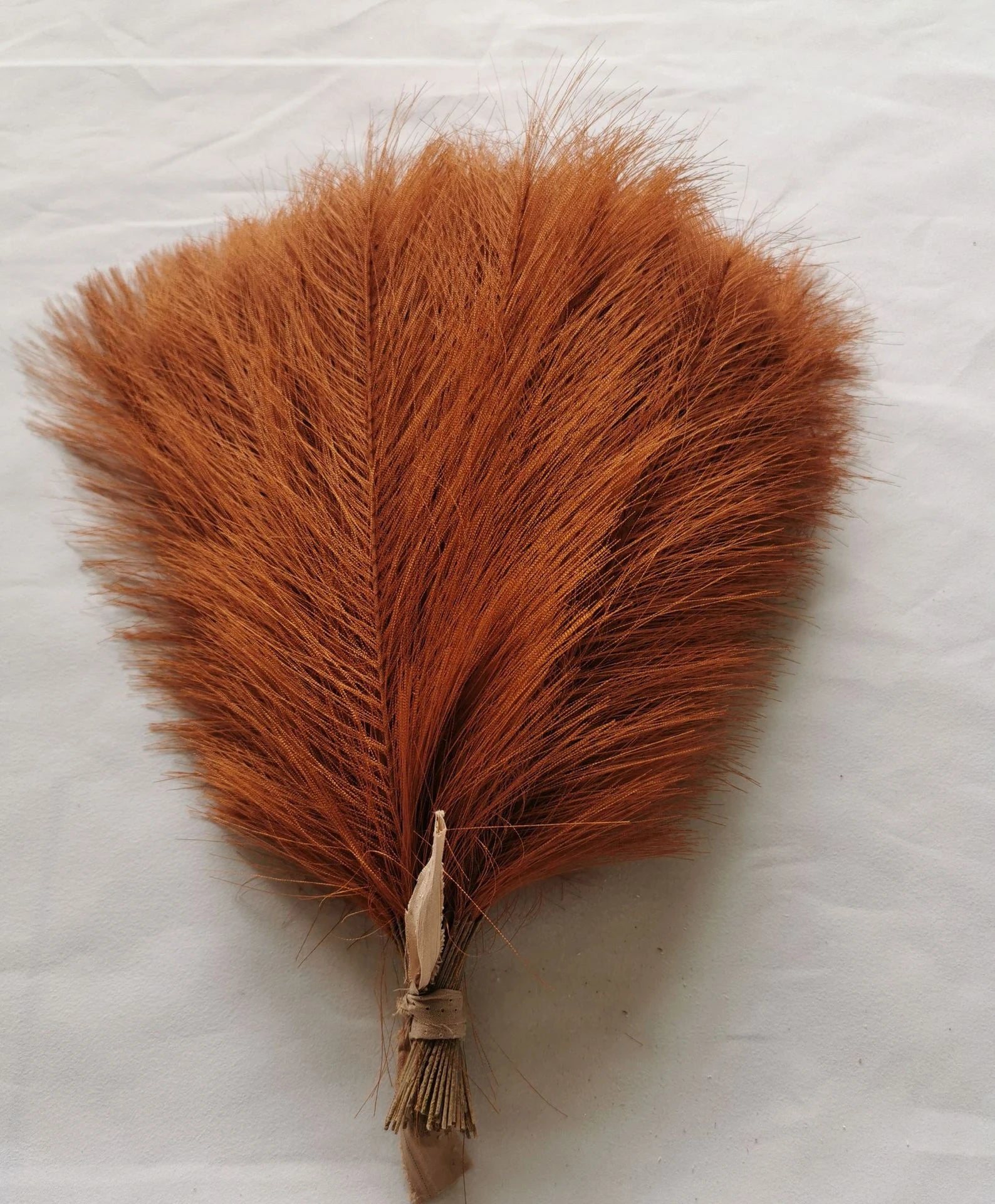 Artificial Brown Pampas Grass Fake Flowers Silk Reed Simulated Feather Wedding Decoration Bouquet Home Decor Floral Arrange DIY