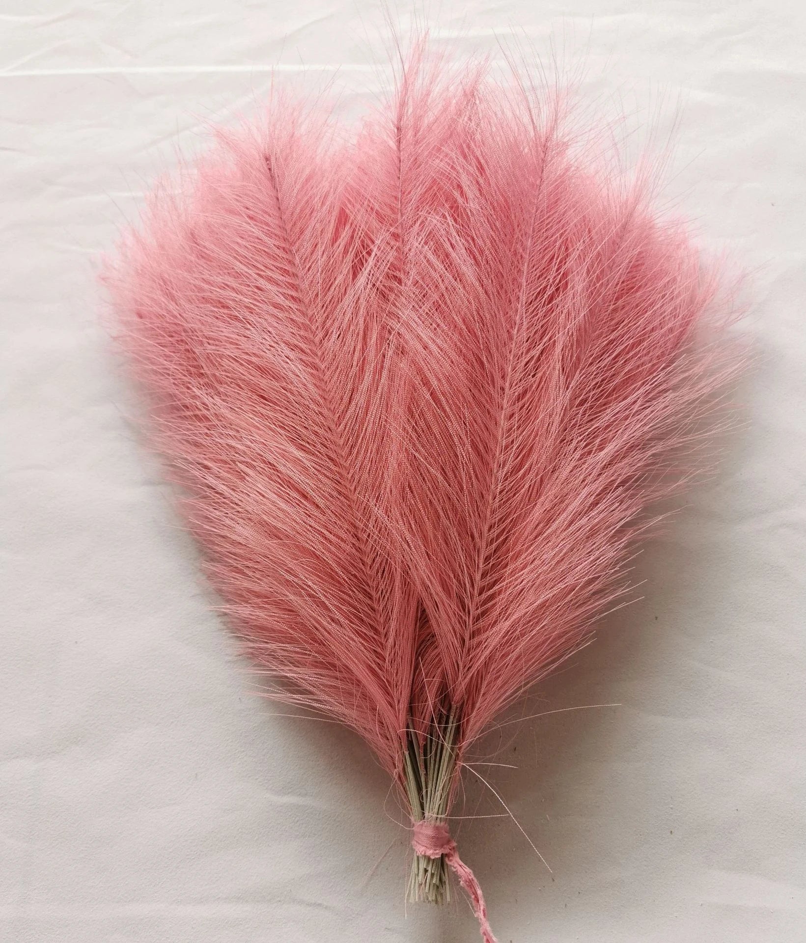 Artificial Brown Pampas Grass Fake Flowers Silk Reed Simulated Feather Wedding Decoration Bouquet Home Decor Floral Arrange DIY